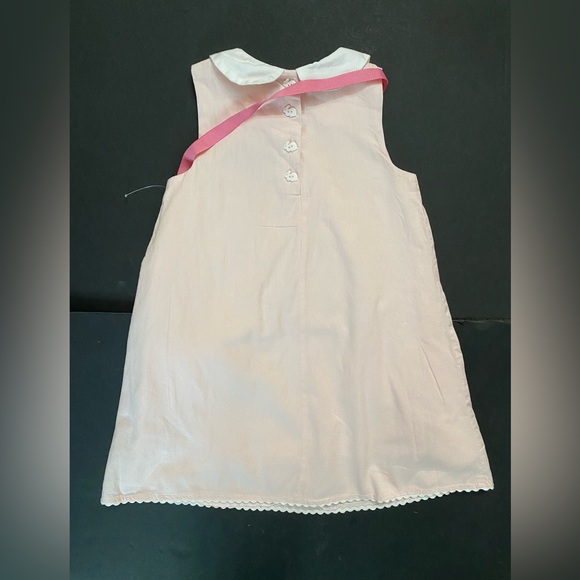 SAVANNAH Girls Spring Dress Pink Size 6 Easter Bunny Embroidered + Bunny Bag - Picture 2 of 14